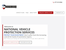 Tablet Screenshot of nationalvehicleprotection.com